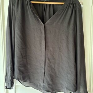 Aritzia Babaton black silk blouse